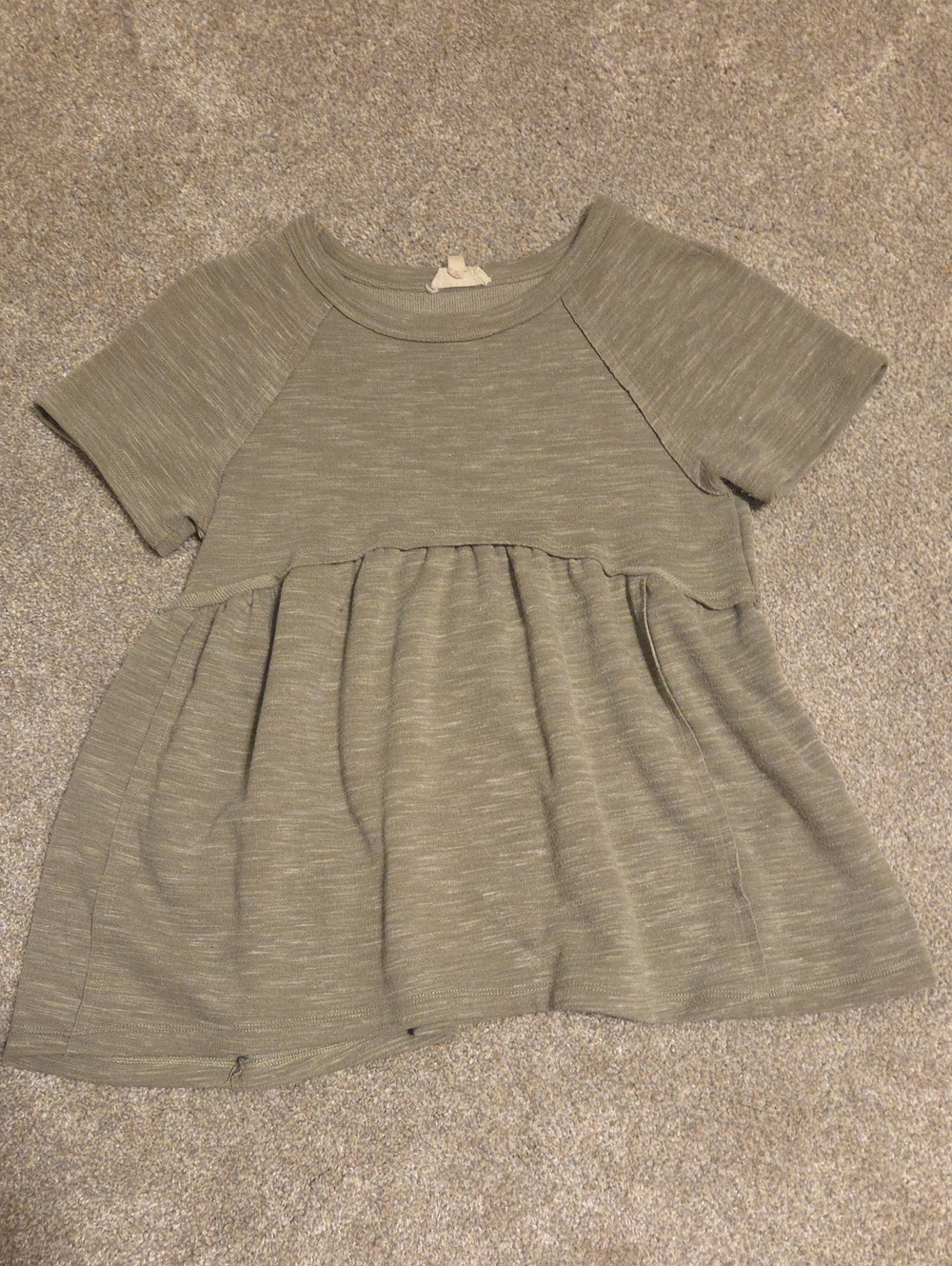 Hayden Girls Olive Green Short Sleeve Peplum Top